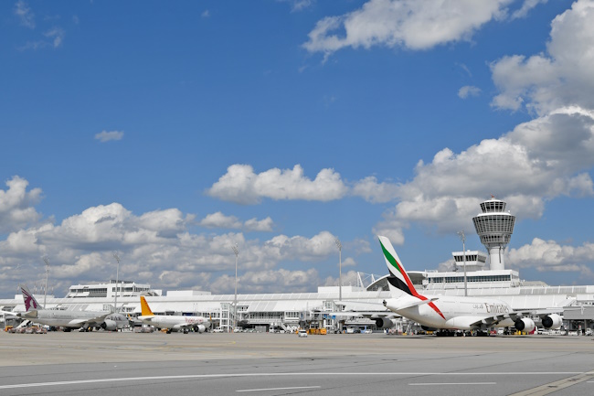 Vorflugbereich am Flughafen München