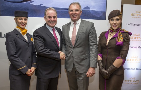 © Lufthansa Group - Etihad-Chef James Hogan und Lufthansa-Chef Carsten Spohr