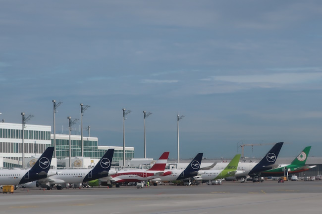 Flugzeuge am Flughafen München