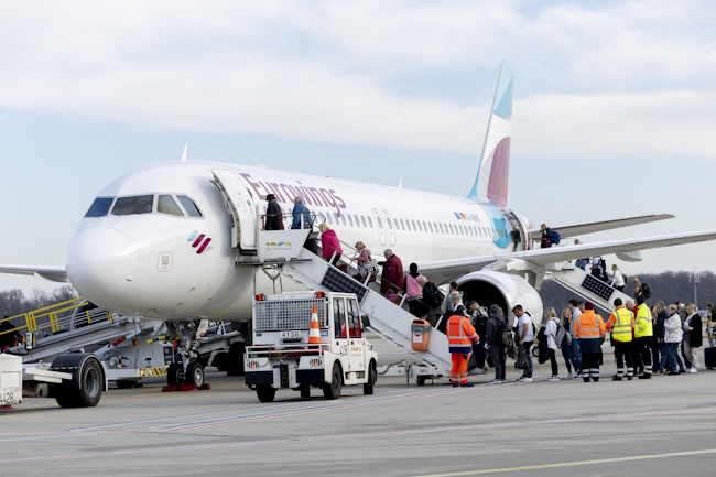 Boarding Eurowings am CGN