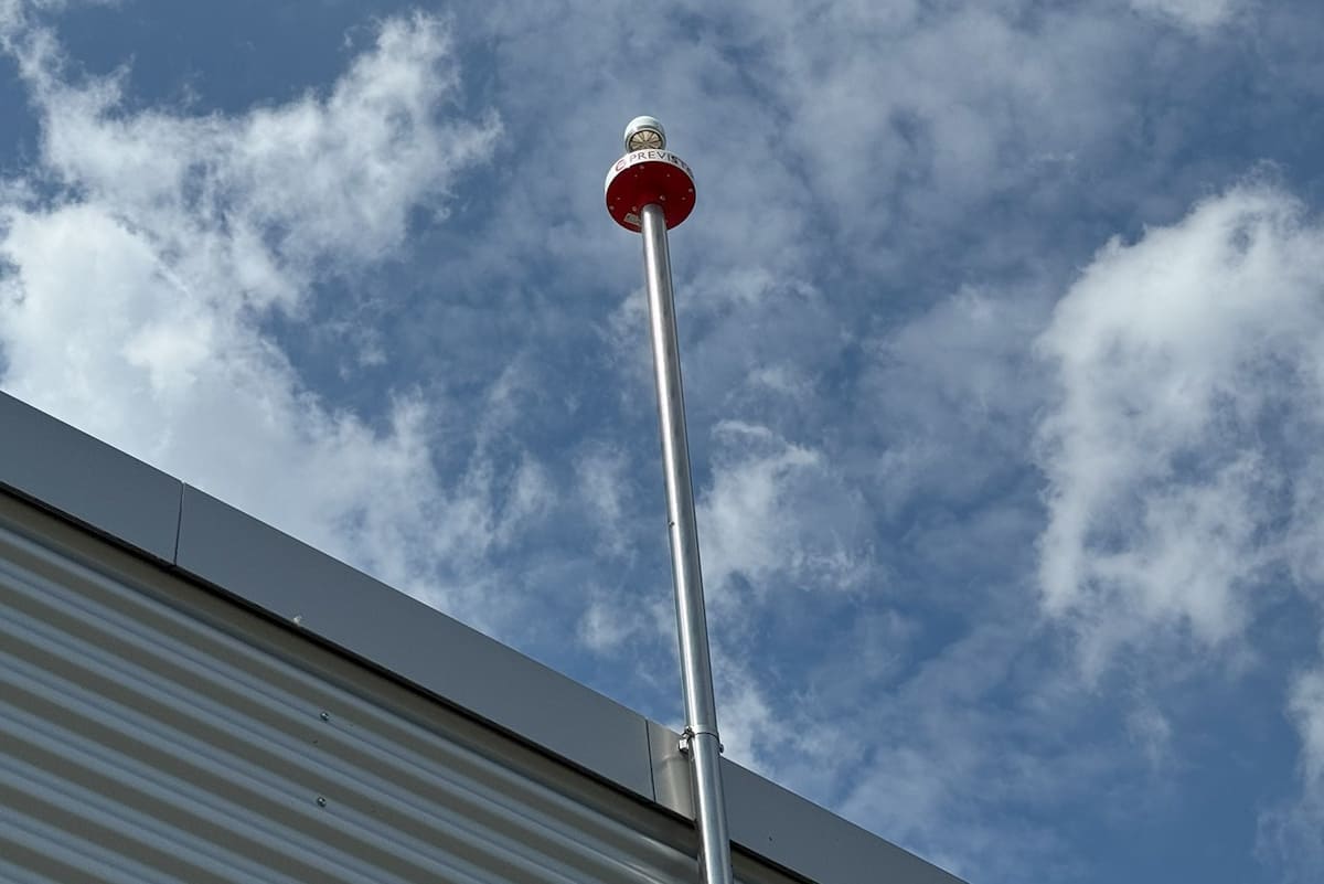 Feldmühle am Flughafen Düsseldorf installiert