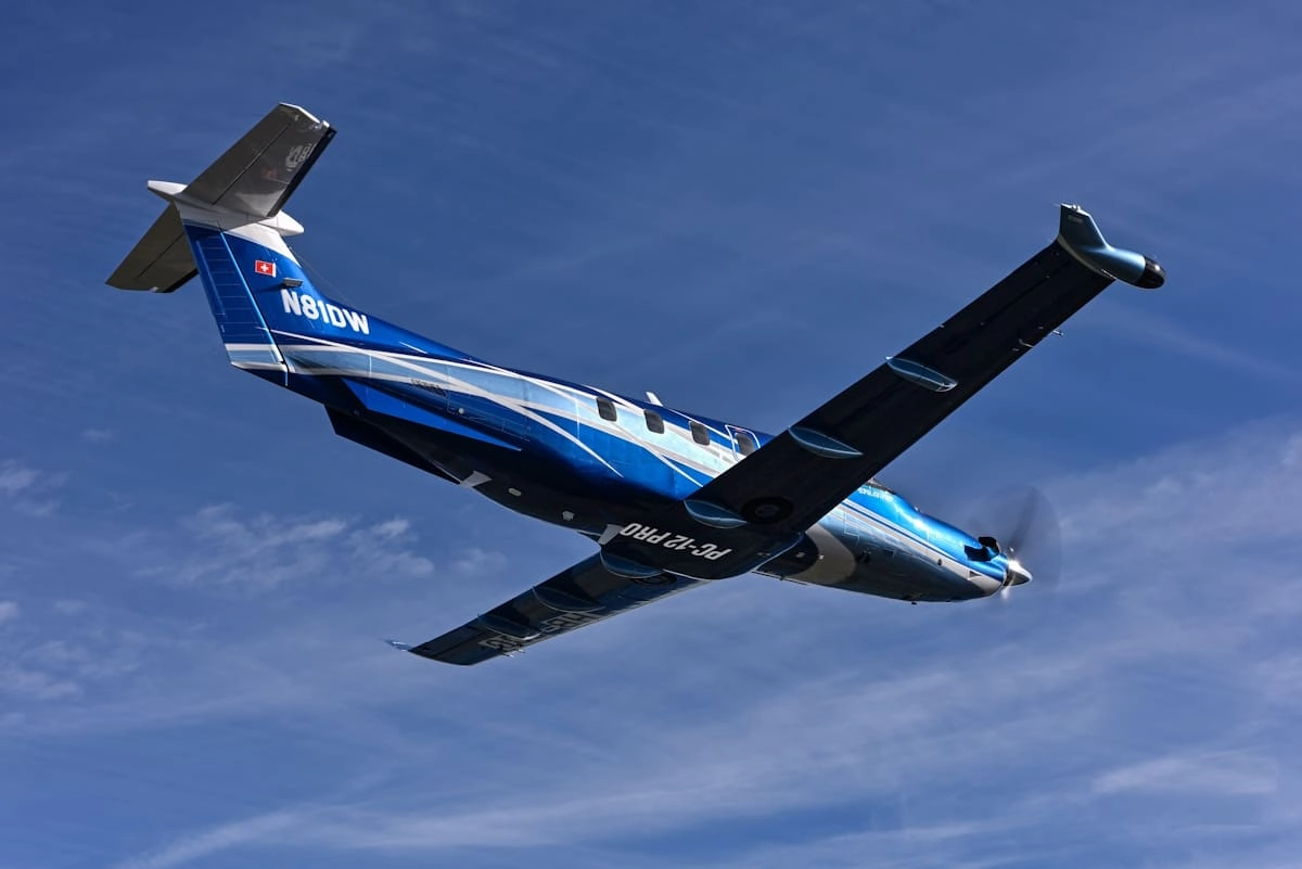 Pilatus PC-12 PRO im Flug