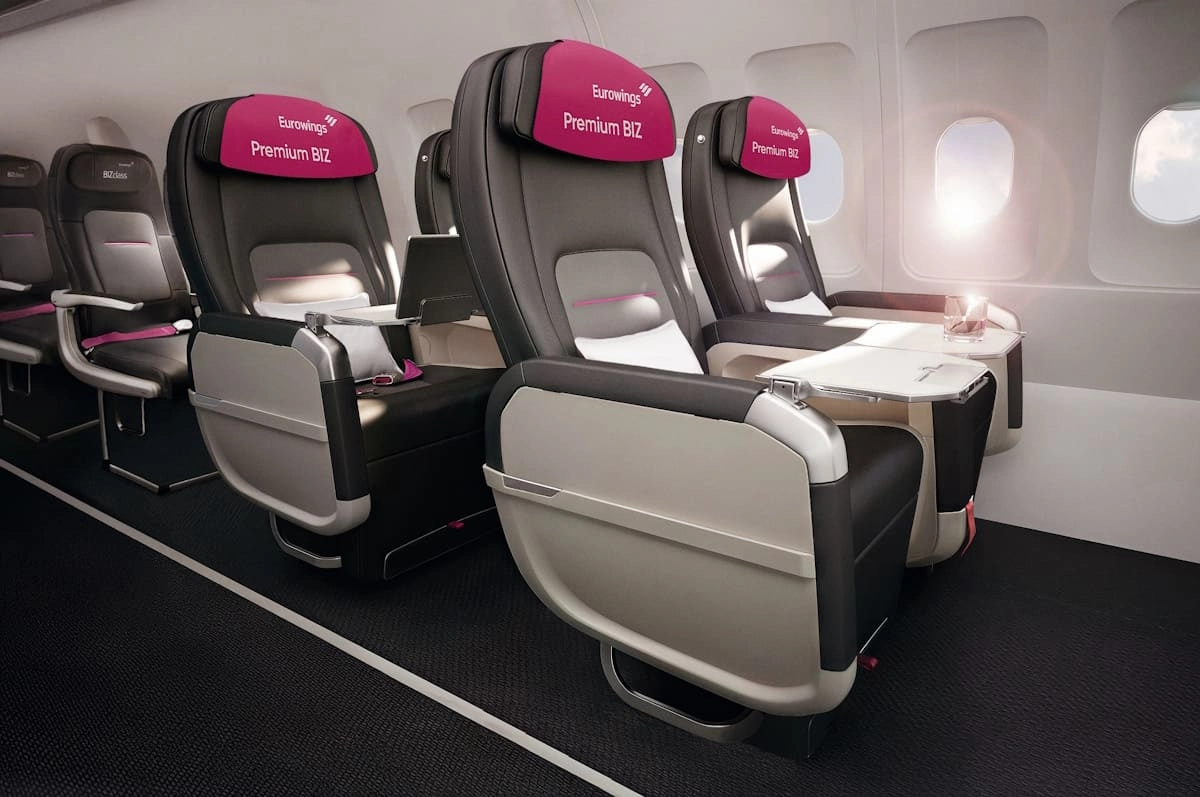 Eurowings Kabine mit Premium BIZ Seat