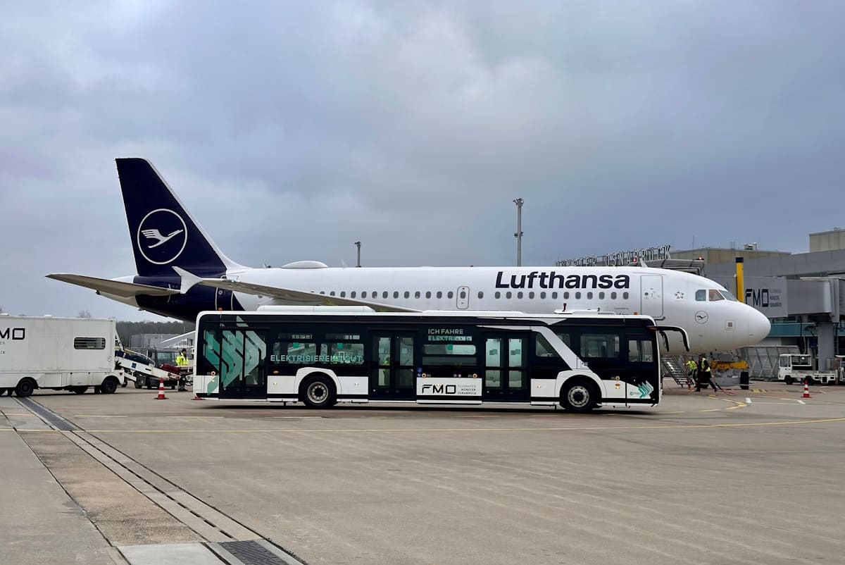 Lufthansa Flugzeug am FMO