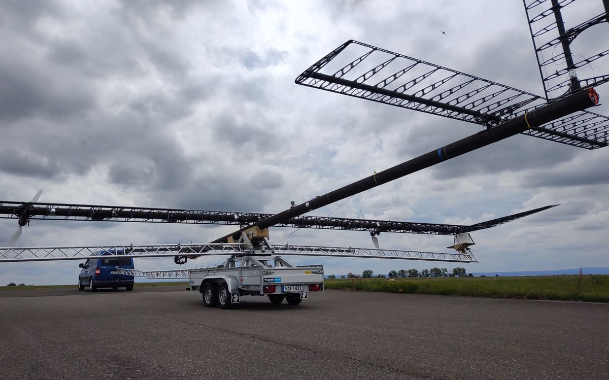 Plattform HAP-alpha auf dem Startwagen