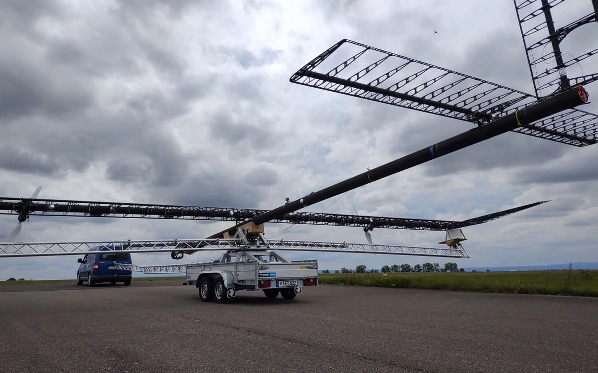 Plattform HAP-alpha auf dem Startwagen