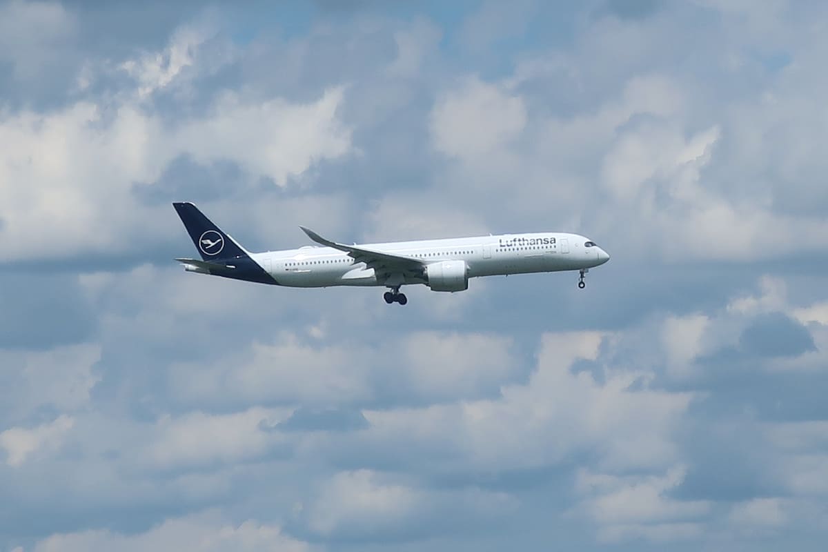 A350 der Lufthansa im Landeanflug