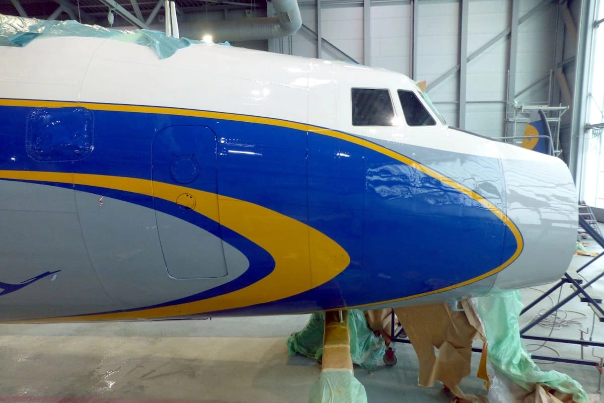 Lockheed Super Star im Lufhansa Originaldesign