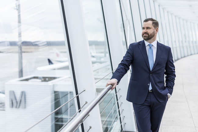 Thomas Hoff Andersson am Flughafen München