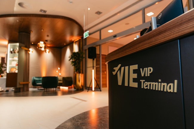 Foyer- und Salonflächen im VIP Terminal Wien