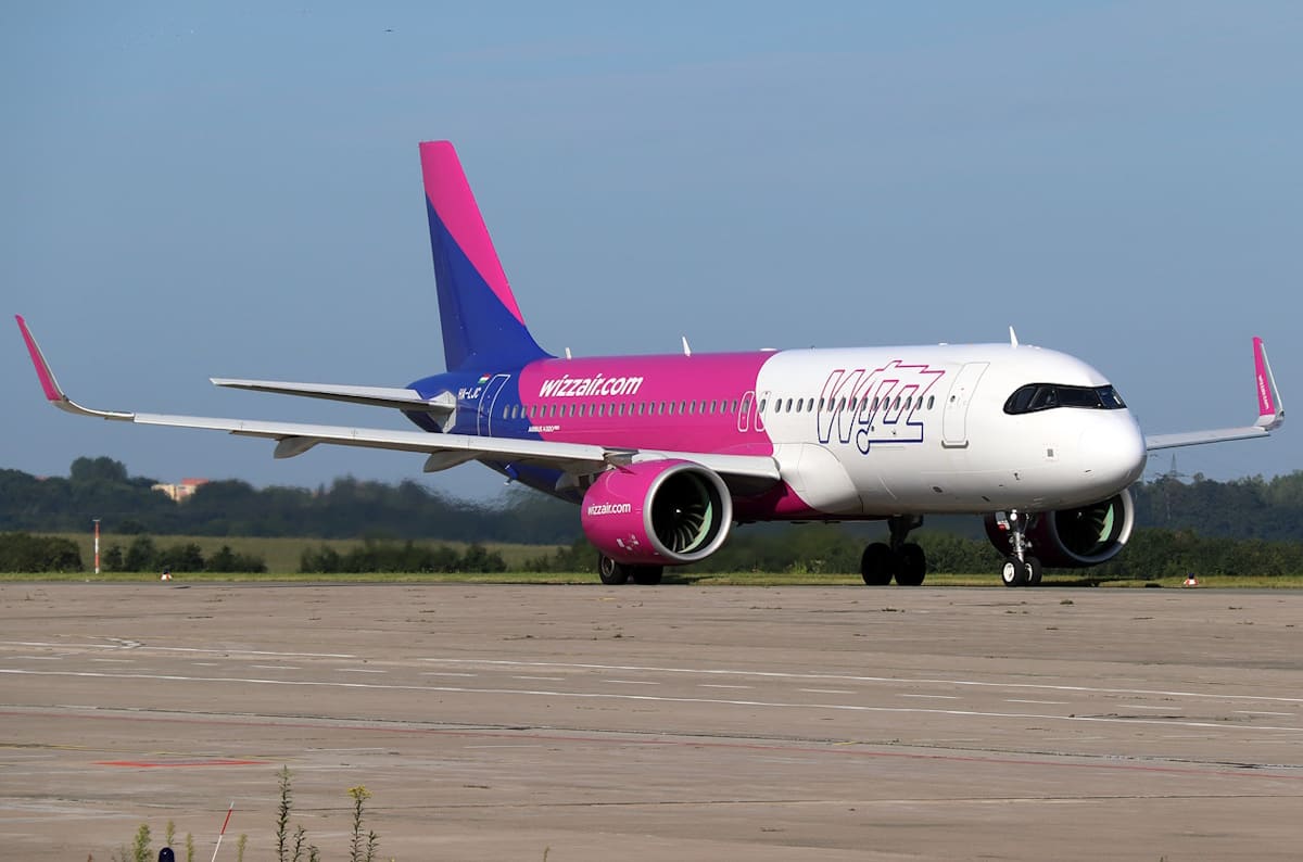 Wizz Air-Airbus am Dortmunder Flughafen