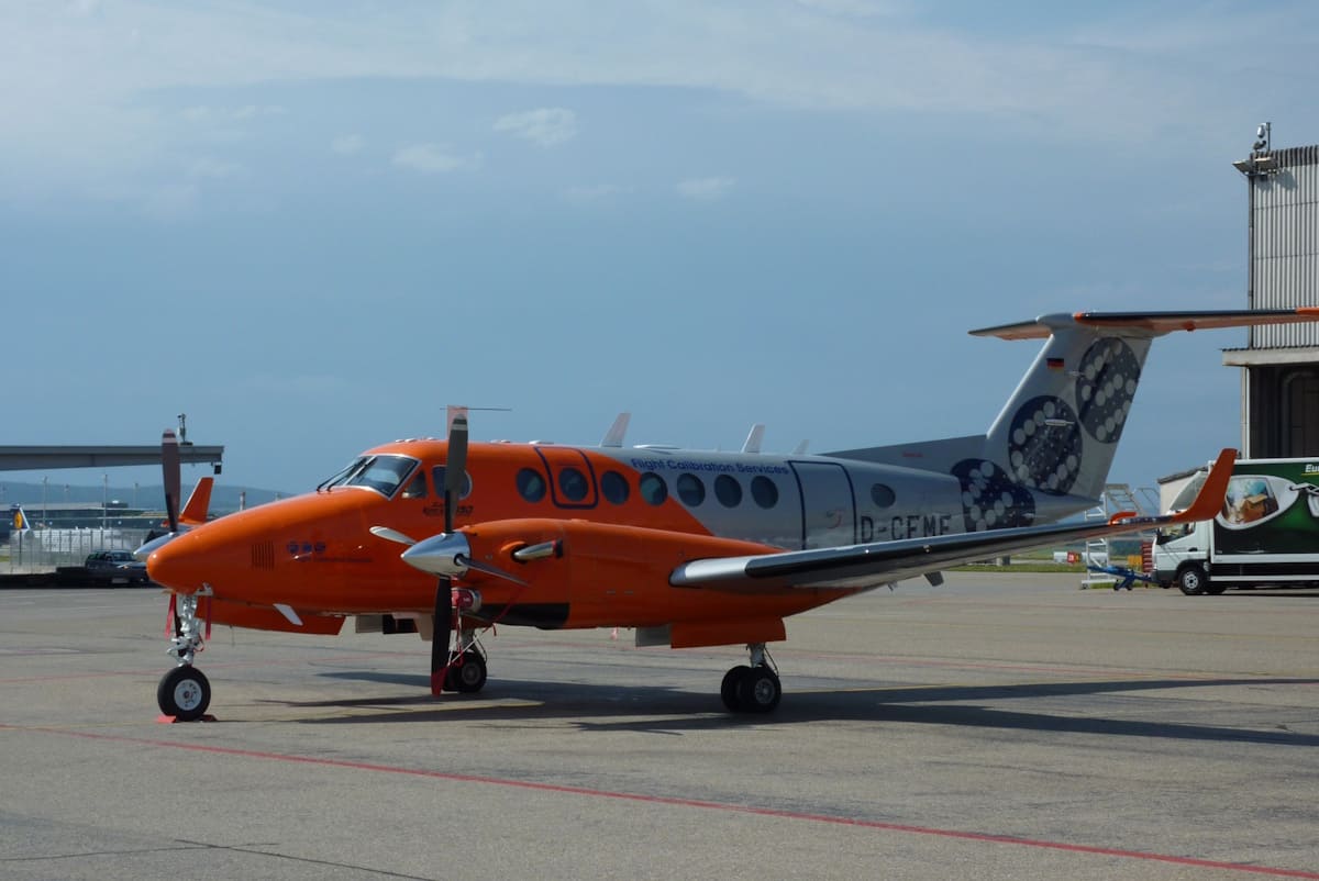 Vermessungsflugzeug auf der Flightline