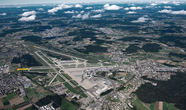 Luftaufnahme Flughafen Zürich